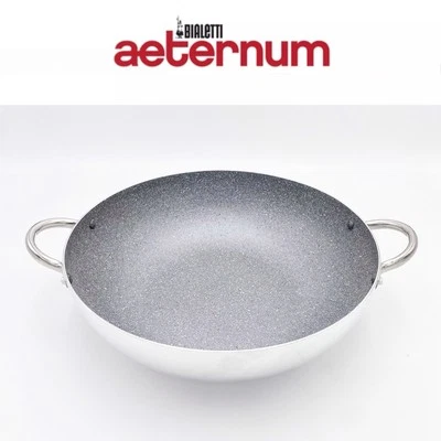 Aeternum Bialetti Wok Saltapasta 36cm 2 Manici Induzione Antiaderente Pietra - Immagine 1 di 4