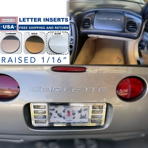 ALUM C5 Corvette DASH + REAR Plastic Lettering 1997 - 2004 Base & Z06 NOT VINYL - Picture 1 of 12