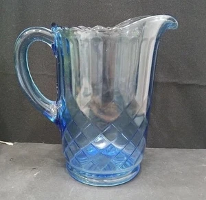 Vintage US Glas "Tante Polly" blauer Krug - um 1920 - Bild 1 von 7