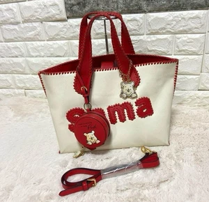 Disney Winnie Puuh × Samantha Thavasa Kawaii weiß rot Beuteltasche Tasche Fell unbenutzt - Bild 1 von 18