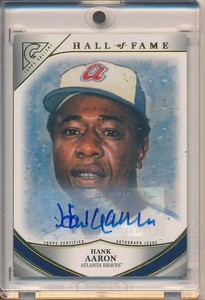 2017 Topps Gallery Hall of Fame Autographs #HOF6 Hank Aaron Auto /5