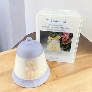 1994 Hummel Goebel Weihnachtsglocke Ornament Festival Harmonie Mandoline neu im Karton - Bild 1 von 16