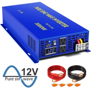 Reiner Sinus Wechselrichter 5000W 12V DC auf 120V AC Power Inverter Off Grid Solar Neu - Bild 1 von 8