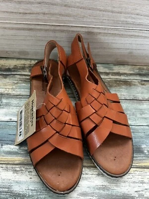 Sandalia Bearpaw Leah Huaraches Cuero Brazado Marrón Tostado México Talla 8 Mujer Foto 1 de 4