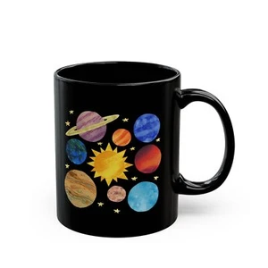 Weltraumbecher, Sonnensystem Kaffeetasse, Weltraumliebhaber Geschenk, Weltraumgeschenk, Weltraum - Bild 1 von 6