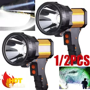 Rechargeable Super Bright LED Spotlight Flashlight USB High Lumen Handheld Torch - Picture 1 of 19