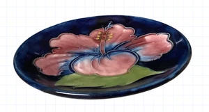 Moorcroft Pottery England Trinket Mini Pin Dish 3" diameter Floral Elegance - Picture 1 of 5
