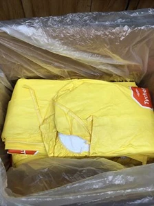 Dupont QC122BYLMD0012BN Size M Yellow Hooded Chemical Resistant Coveralls 12PK - Picture 1 of 11