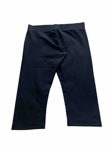 LOGO Layers by Lori Goldstein Regular Cropped Leggings Pants Black Large Size - Picture 1 of 6