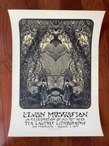 1977 LEVON MOSGOFIAN 70. GEBURTSTAG TOULOUSE TEE LAUTREC FILLMORE ERA POSTER - Bild 1 von 1