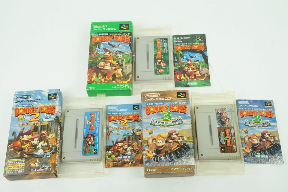 Super Donkey Kong 1 2 3 SNES Nintendo Super Famicom Box From Japan - Image 1 of 2