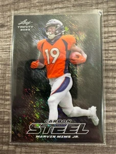 2023 Leaf Trinity Steel Carbon #S-57 Marvin Mims Jr 1/3 RC SSP! BRONCOS - Imagen 1 de 2