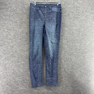 DC2 Jeans Women MT Tall Blue Denim Dark Wash Animal Print Skinny High Rise - Image 1 of 4