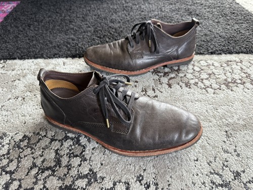 Scarpe eleganti TIMBERLAND uomo punta a cappuccio Oxford marrone scuro pelle morbida taglia US 9