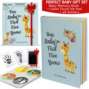 Novarena First 5 Years Baby Memory Book Journal - 95 Pages Scrapbook with 48 Pac - Picture 1 of 12