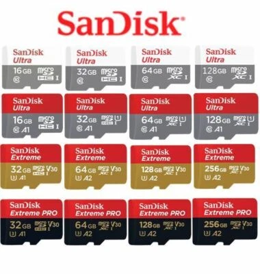 SanDisk Micro SD Card Ultra / Extreme Memory Card 16GB 8GB 32GB 64GB 128GB 256GB - Image 1 of 4
