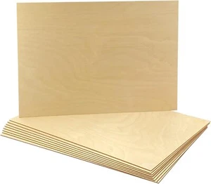 9 Pack 1/16 X 12 X 17 Inch Thin Birch Plywood Sheets for Lasercuting DIY Craf - Picture 1 of 2