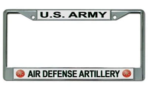 U.S. Army Air Defense Artillery Chrome License Plate Frame - Bild 1 von 1