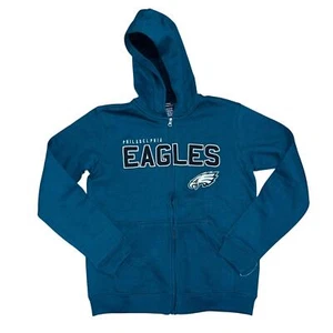 NWOT NFL Team Apparel Philadelphia Eagles Full Zip Hooded Green Boys YTH L 14/16 - Picture 1 of 3