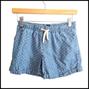 Gap Denim Shorts Polka Dot Drawstring Waist Casual Blue XL - Picture 1 of 6