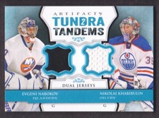 2013-14 Artifacts Tundra Tandems Jersey #TT-NK Evgeni Nabokov/Nikolai Khabibulin