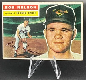 1956 tarjeta de béisbol Bob Nelson Baltimore Orioles Topps gris trasera #169 - en muy buen estado - Imagen 1 de 2