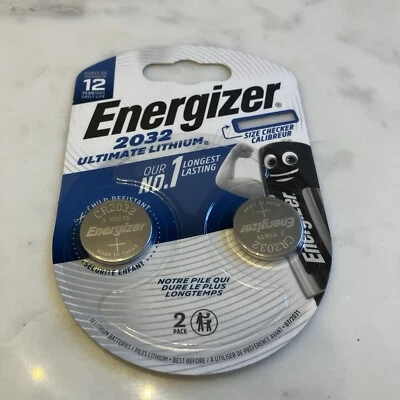 2 ENERGIZER CR2025 ULTIMATE LITHIUM BATTERIES 3V COIN CELL DL2025 EXP 2031 - Image 1 of 4