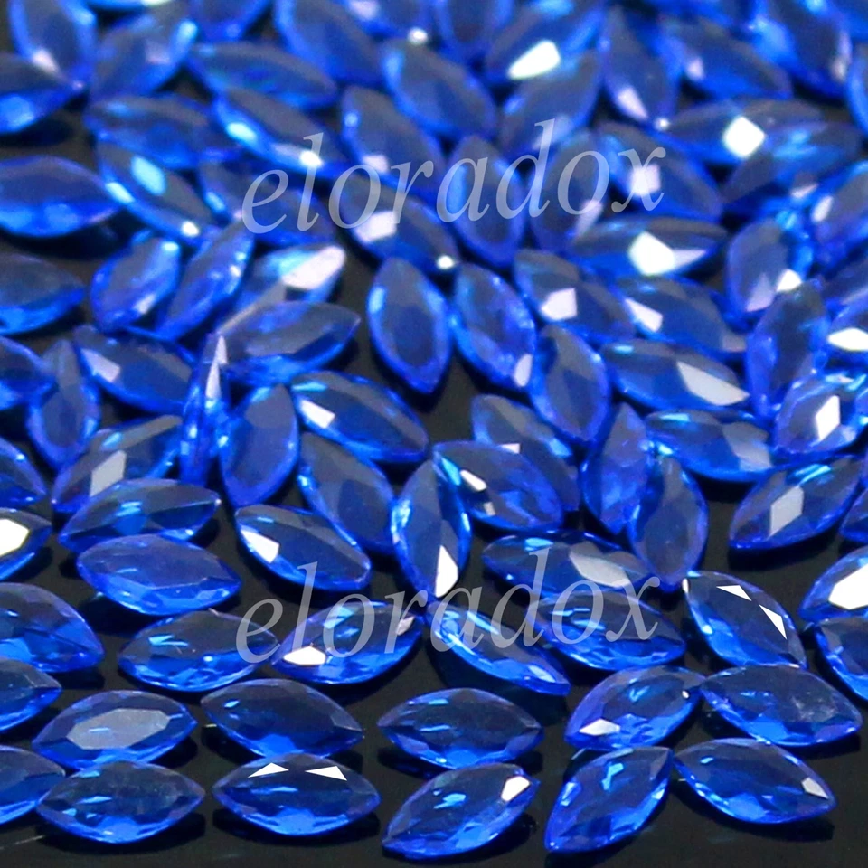 Piedra preciosa de corte marquesa natural bloque D azul certificado tanzanita 4x2,5 mm 500 piezas Foto 1 de 4