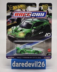 2024 AO Racing signed HOT WHEELS Race Day "Rexy" Porsche 911 GTDP IMSA 1/64 - Picture 1 of 11