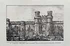 1825 Antique Print; Herstmonceux Castle, East Sussex after J. Rouse