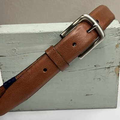 Nuevo Coñac Guijarro Grano Completo Cuero con Níquel Pulido Marca George Talla 42 Foto 1 de 4