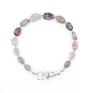 Burmese Spinel Multicolor Bracelet, All Natural Pink, Violet Purple, Blue Pastel - Picture 1 of 6