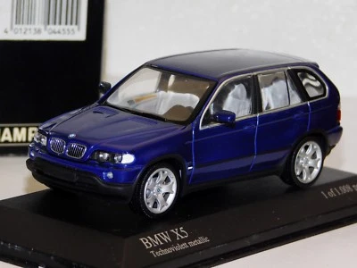 BMW X5 PURPLE METALLIC TECHNOVIOLET 1999 MINICHAMPS 431028475 1:43 - Immagine 1 di 2