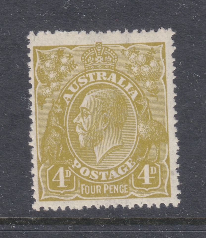 KGV:  4d  OLIVE  SINGLE WMK  MUH  .. - Image 1 of 1
