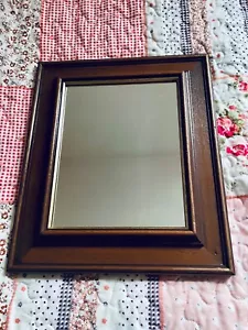 14x12 Wood & Gold Framed mirror vintage shabby chic style - Picture 1 of 15