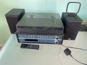 Teac Lp1-P1000 Record Player Radio CD Turntable Speakers Black Fully Working - Picture 1 of 9