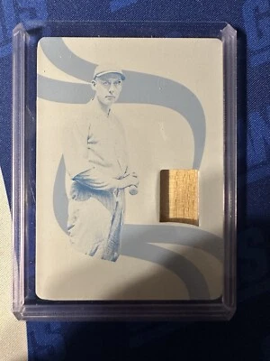 Edd Roush Printing Plate Relic 1/1 - Image 1 of 3