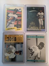 ken griffey jr. 97 flair showcase row 2 fleer 90 #513 and dream team 96 pinnacle