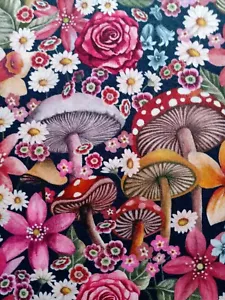 Remnant ORGANIC CURIOUS LAND X - floral - Liberty Tana Lawn Approx 67 x 18 cm - Picture 1 of 3