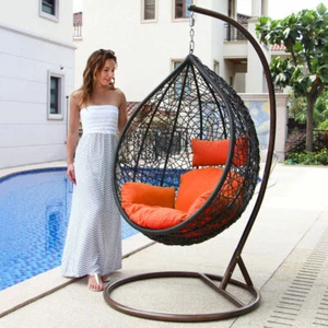 Island Gale Hammock Chair Wicker Swing Chair Outdoor Patio Backyard Swing - Picture 1 of 10