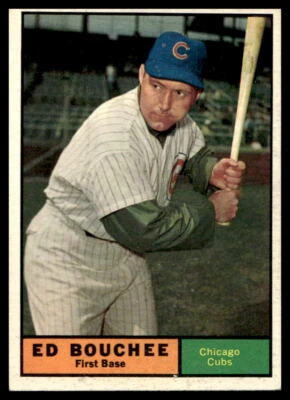 1961 Topps #196 Ed Bouchee  Chicago Cubs EX-EXMINT - Image 1 of 2