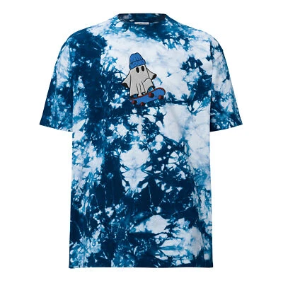 Ghost Skater Bordado | Camiseta Hombre Oversize Tie-Dye Foto 1 de 4