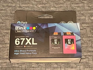 E-Z Ink 67XL 67 Ink Replacement for HP Cartridges Black Color Combo 2 Pack - Picture 1 of 2