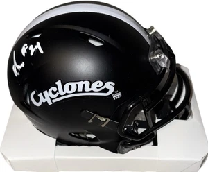 Iowa State Cyclones Abu Sama signierter Skript Mini Helm JSA zertifiziert - Bild 1 von 1