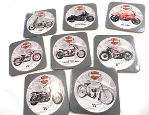 Harley Davidson Motorräder Korkboden Untersetzer 8er Set mit Fahrradmodellen & Bildern - Bild 1 von 7