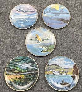 Set di 5 piatti da collezione vintage Pan Am Pioneer Flights #1, 2,3,4 e 6 Bauscher - Foto 1 di 11