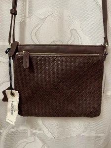 Margot New York Umhängetasche geflochtenes Leder neu mit Etikett - Bild 1 von 7