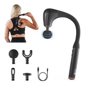 GEEPAS Curved Portable Massage Gun Deep Tissue Muscle Massager for Pain Relief - Picture 1 of 9