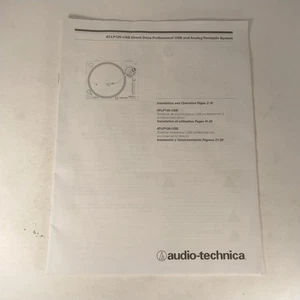 Audio Technica 80-lb 120-usb Turntable System Owner's Manual - Picture 1 of 3