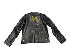 Chaqueta Disney Minnie Rocks The Dots Talla 9/10 Moto Tachonada Mickey Imitación Cuero - Imagen 1 de 7